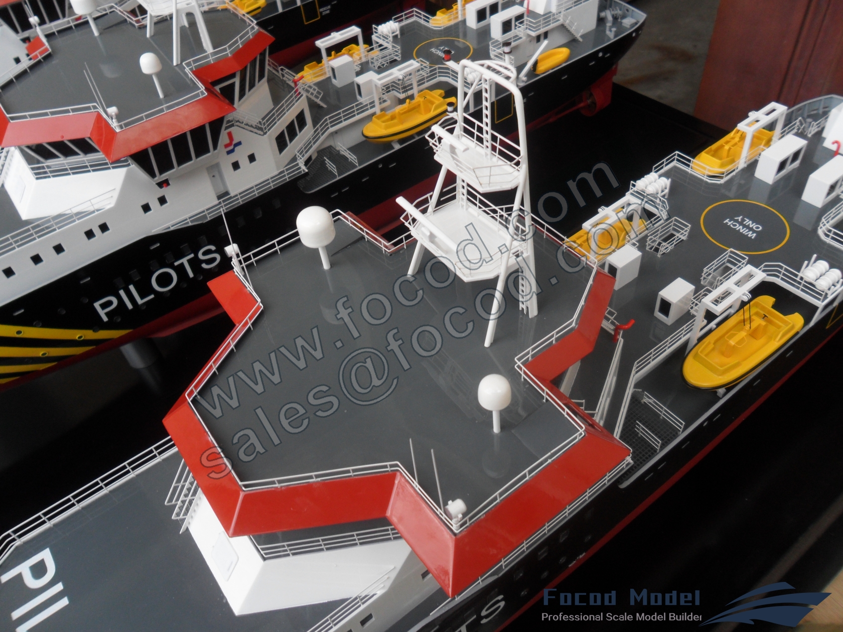 customized model of 81.5m Pilots Boat